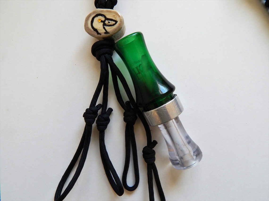 Hand Carved Duck Call Deer Antler Hunting Paracord Lanyard Etsy UK