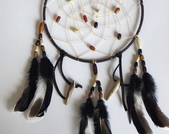 Handcrafted Ojibwe Dreamcatcher | Duck Feathers & Deer Antler