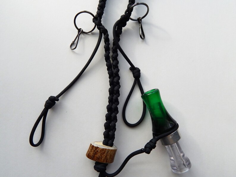 Duck Hunting Lanyard Accented With Deer Antler Black Etsy