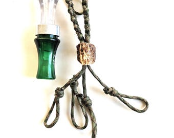 Cordão para chamar pato com chifre de veado: acessório de caça com paracord