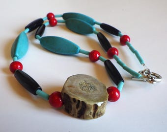 Handcrafted Ojibwe Deer Antler Necklace | Authentic Native American Jewelry and Gifts