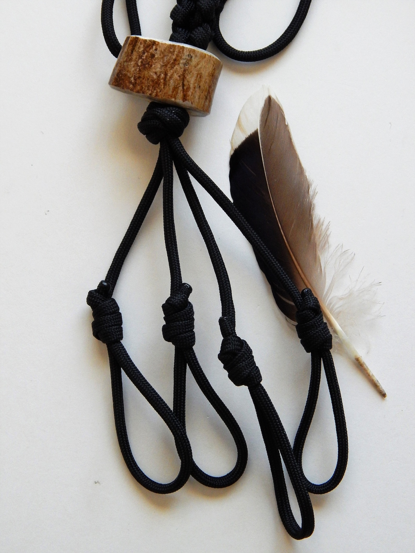 Duck Hunting Lanyard Accented With Deer Antler Black Etsy