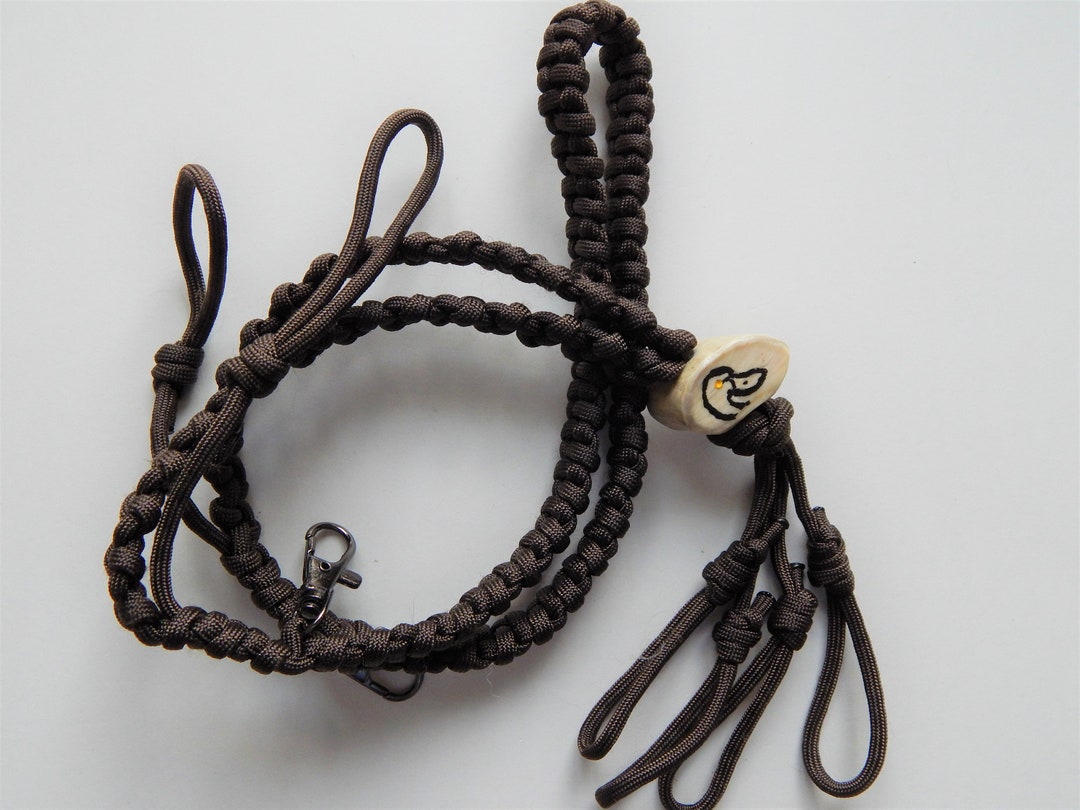 Hand Carved Antler Duck Hunting Paracord Lanyard Duck Head Etsy