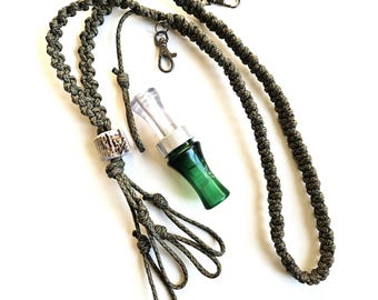 Cordão para chamar pato com chifre de veado: acessório de caça com paracord