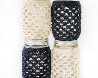 Crochet Pattern Cozy Pint Size Mason Jar Cover CROCHET PATTERN PDF Instant Download