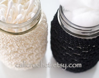 Crochet Pattern Wedding Pint Size Mason Jar Cover CROCHET PATTERN PDF Instant Download