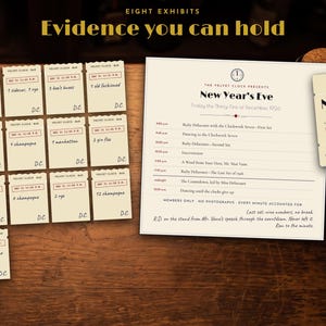 1920s Murder Mystery Party Game, Printable Speakeasy Dinner Party Kit for 4 to 12 Players image 4