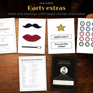1920s Murder Mystery Party Game, Printable Speakeasy Dinner Party Kit for 4 to 12 Players image 8