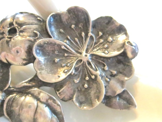 Apple Blossom Pin, Spring Brooch, Vintage, Antiqu… - image 6