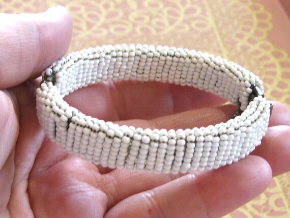 Miriam Haskell Hinged Filigree Bangle Bracelet - … - image 10