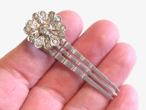 Unique Mini Hair Comb Vintage Floral 1930's 1940'… - image 5