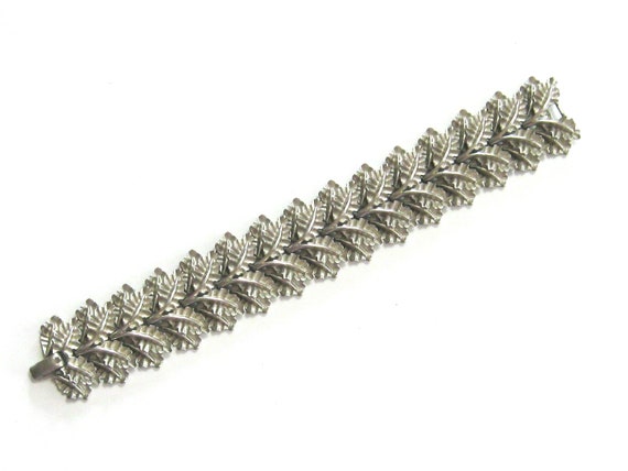 Vintage 1950's Articulated Line Link Bracelet - L… - image 3