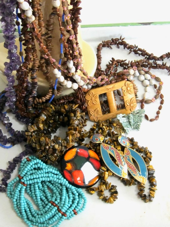 SEEDY - Vintage Boho Hippie Natural Jewelry Lot of