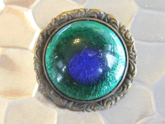 Antique 1800's early Fishel Nessler Peacock Eye G… - image 2