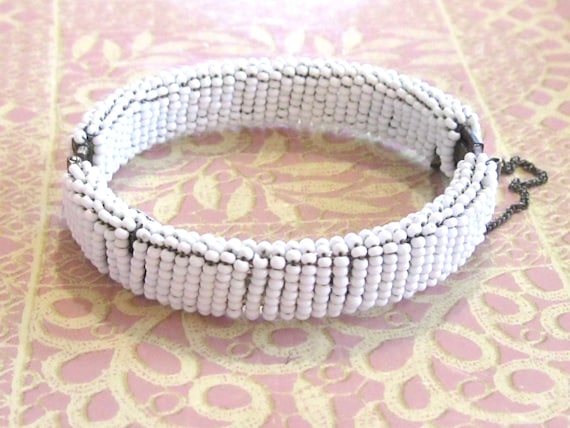 Miriam Haskell Hinged Filigree Bangle Bracelet - … - image 1