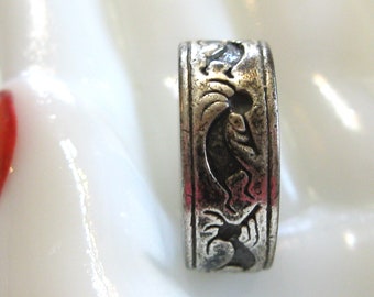 Anillo de banda de plata esterlina, anillo de banda vintage 925, anillo Kokopelli, joyería nativa americana, anillo suroeste, anillo suroeste, fertilidad