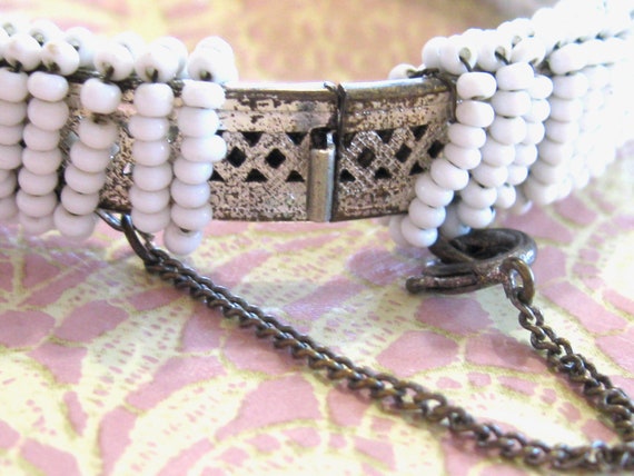 Miriam Haskell Hinged Filigree Bangle Bracelet - … - image 7