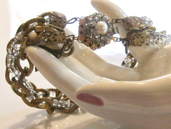 Miriam Haskell Bracelet, Double Strand Bracelet, … - image 2