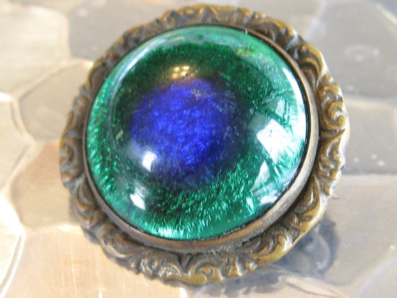 Antique 1800's early Fishel Nessler Peacock Eye G… - image 3