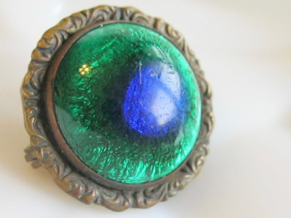 Antique 1800's early Fishel Nessler Peacock Eye G… - image 1