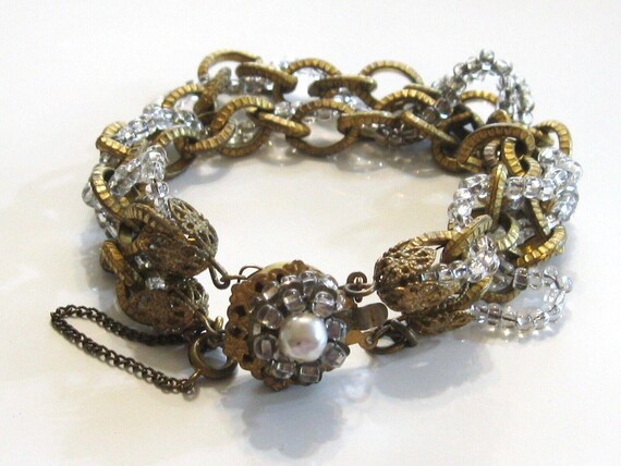 Miriam Haskell Bracelet, Double Strand Bracelet, … - image 6