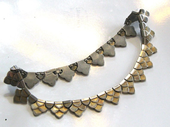 Trifari Dragon Scale Necklace - Articulated - Cho… - image 4