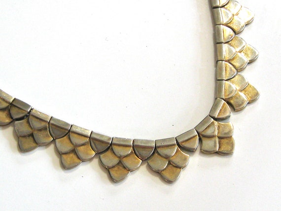 Trifari Dragon Scale Necklace - Articulated - Cho… - image 3