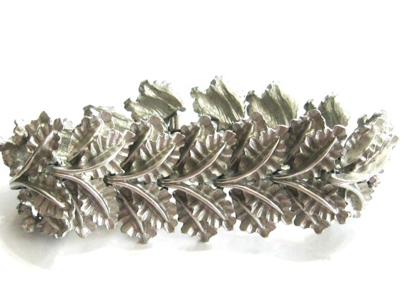 Vintage 1950's Articulated Line Link Bracelet - L… - image 7