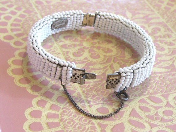 Miriam Haskell Hinged Filigree Bangle Bracelet - … - image 8
