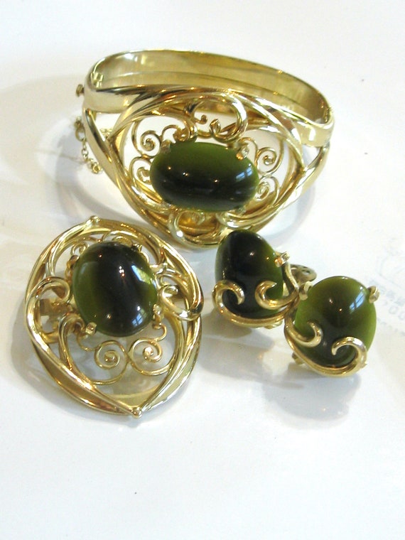 Three Piece Jewelry Set Vintage Whiting & Davis B… - image 2