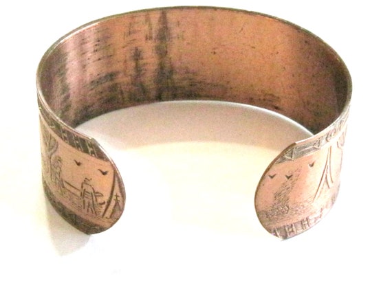 Copper Storyteller Cuff Bracelet, Storyteller Bra… - image 8