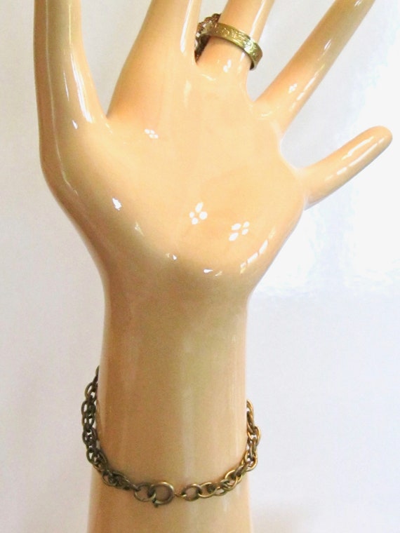 Sexy Vintage 1970's Slave Bracelet - Chain w/ Bra… - image 7