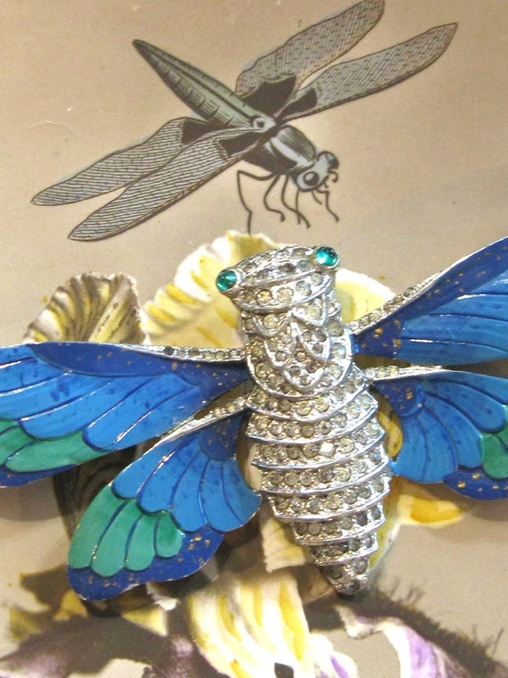 Trifari Cicada Insect Pn Brooch - Early 1920's Tri