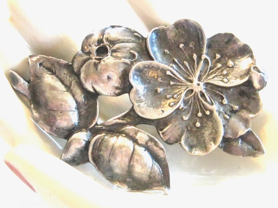 Apple Blossom Pin, Spring Brooch, Vintage, Antiqu… - image 1