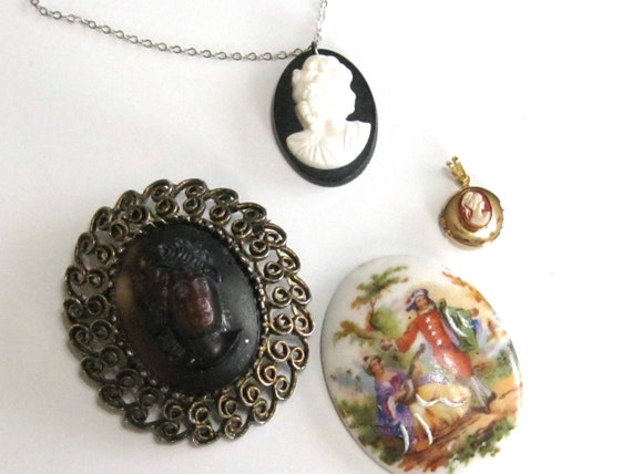 HOPELESS ROMANTIC  - Vintage Mixed Cameo Jewelry … - image 5