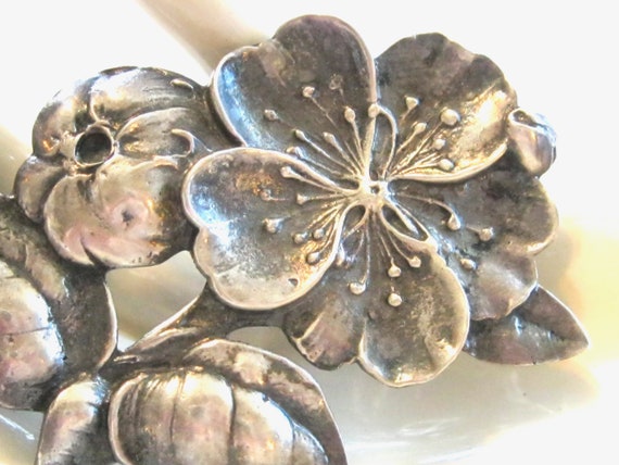 Apple Blossom Pin, Spring Brooch, Vintage, Antiqu… - image 2