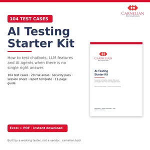 AI Testing Starter Kit: LLM Test Cases, Prompt Injection Checklist & QA Report Template