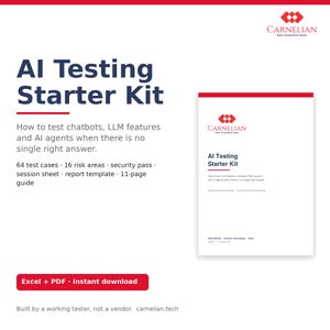 AI Testing Starter Kit: LLM Test Cases, Prompt Injection Checklist & QA Report Template