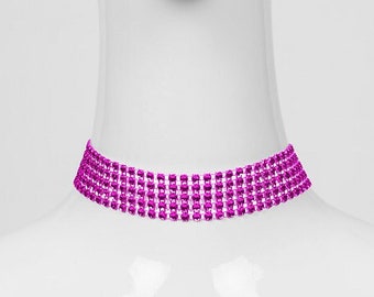 Pink Barbie Choker Mesh Fashion Necklace