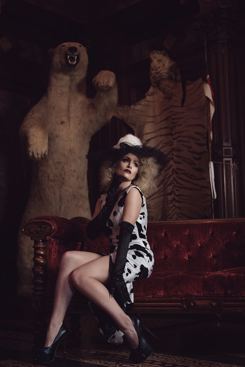 Dalmatian Dress with High Neck Caplet image 9