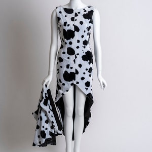 Dalmatian Dress with High Neck Caplet image 2