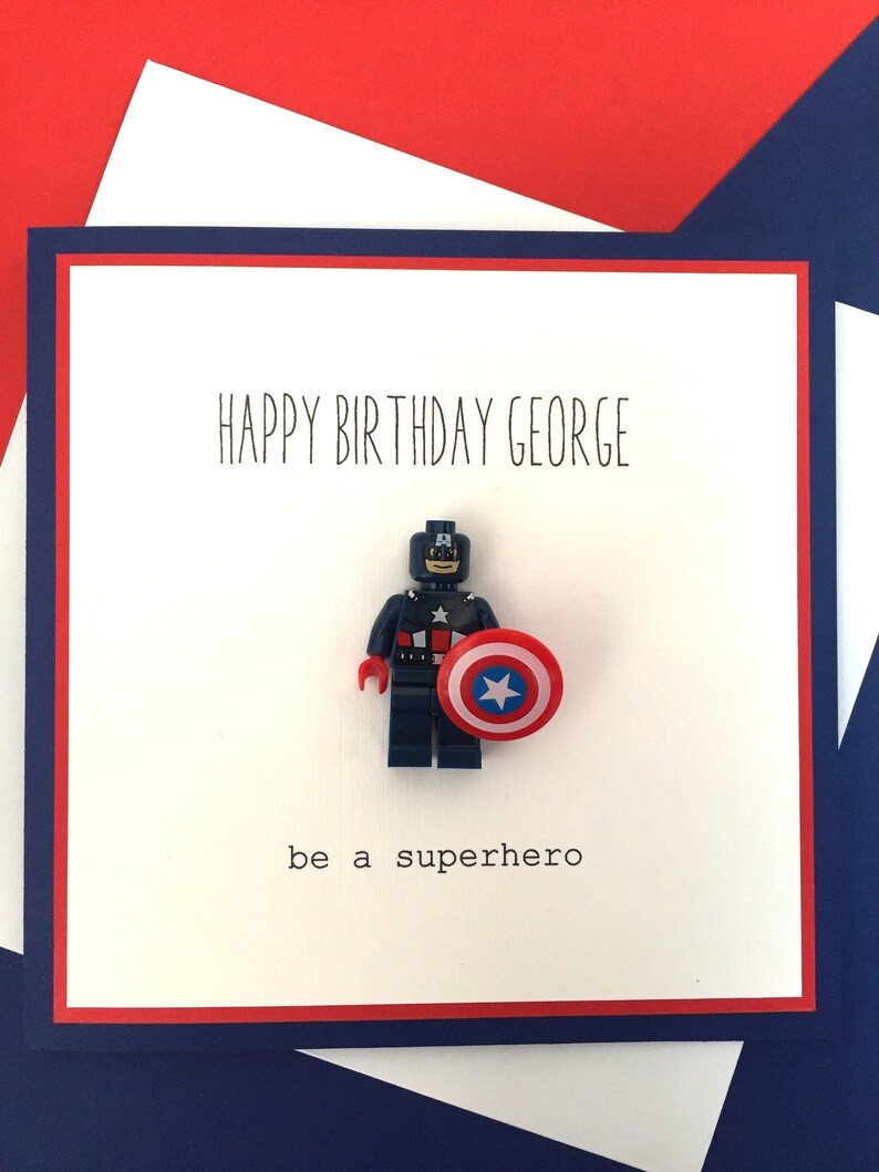 Birthday Personalised Personalised Captain America Card