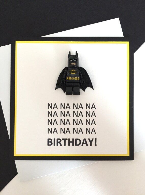 Minifigure  Birthday  Boy  Son  Brother  Superhero Batman Birthday Card