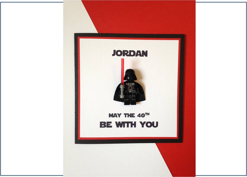 Personalised birthday card star wars darth vader