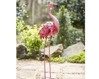 Metal Flamingo Garden Statue, Flamingo, Animal Statue, Bird Statue, Garden Statue, Outdoor Statue, Garden Decoration, Flamingo Gifts