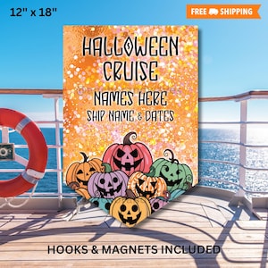 Cruise Door Magnet, Cruise Flag, Cruise Door Decoration, Cruise Door Sign, Cruise Door Flag, Cruise Door Banner Magnetic, Halloween Cruise