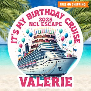 Birthday Cruise Door Magnet, Cruise Birthday Magnet, Personalized Birthday Cruise Magnet, Cruise Decorations, Cruise Magnet, Birthday Cruise