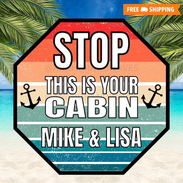 Funny Cruise Door Magnet: Stop This Is Your Cabin - Personalized Stateroom Decor