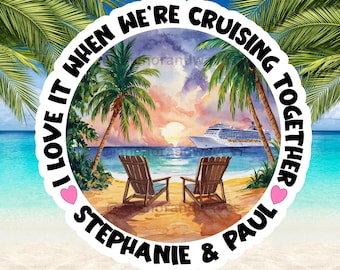 Cruise Door Magnets, Cruise Magnet, I Love It When We're Cruising Together, Cruise Door Magnet, Custom Cruise Magnet, Vacation Magnet Gift