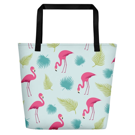 flamingo beach bag
